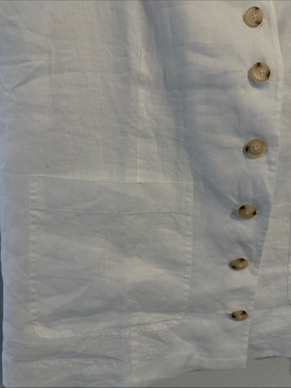 Quince Ivory Sleeveless Button-Front Top - Picture 5 of 6